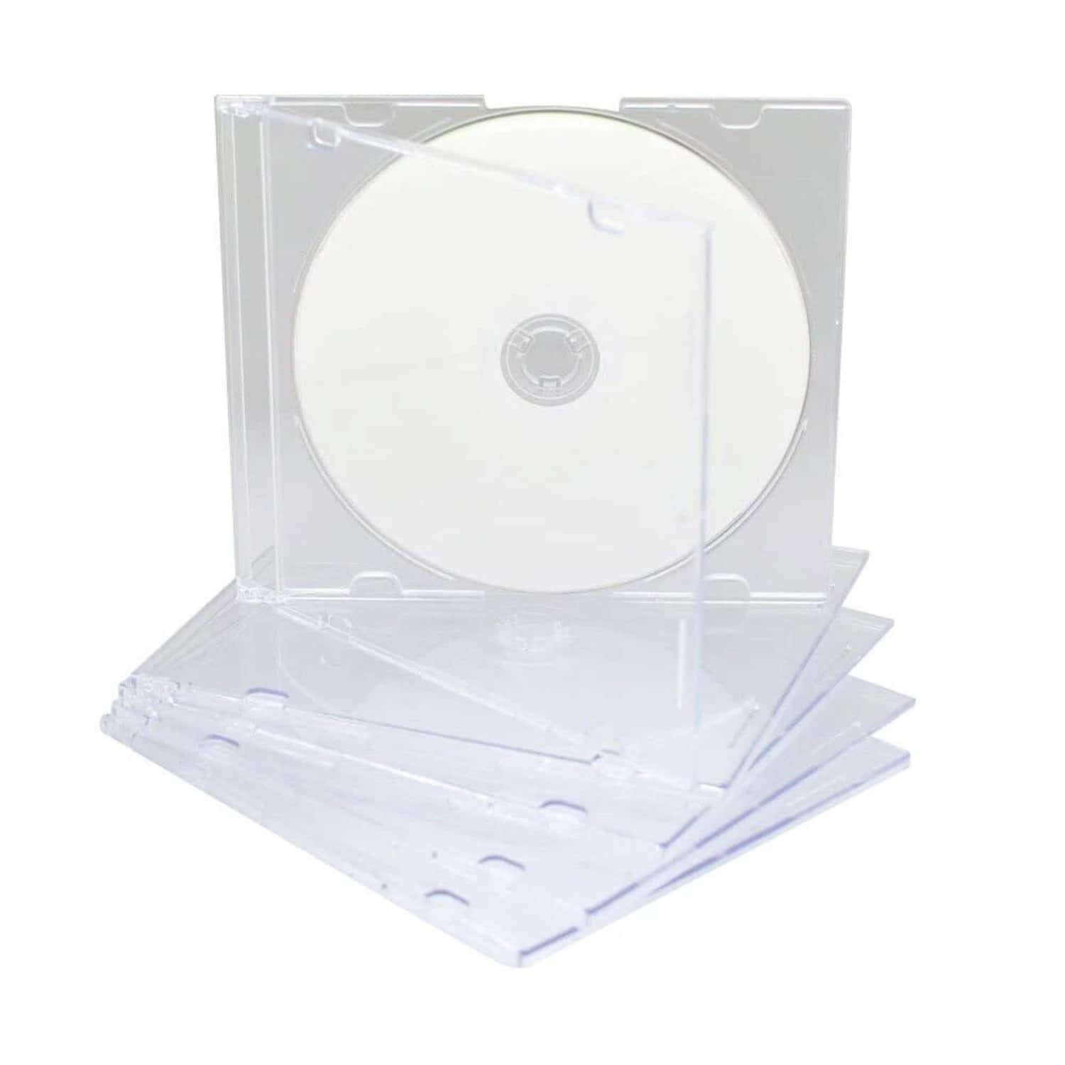 Front. Stock Preferred - 50-Pack Clear CD Jewel Case Sleeves - Clear.