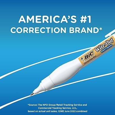 AMERICA'S #1 CORRECTION BRAND*

WiteOut Shake'n Squeeze BiC Pen Correction

*Source: The NPD Group/Retail Tracking Service and Commercial Tracking Service, U.S., based on actual unit sales, 12ME June 2022 combined