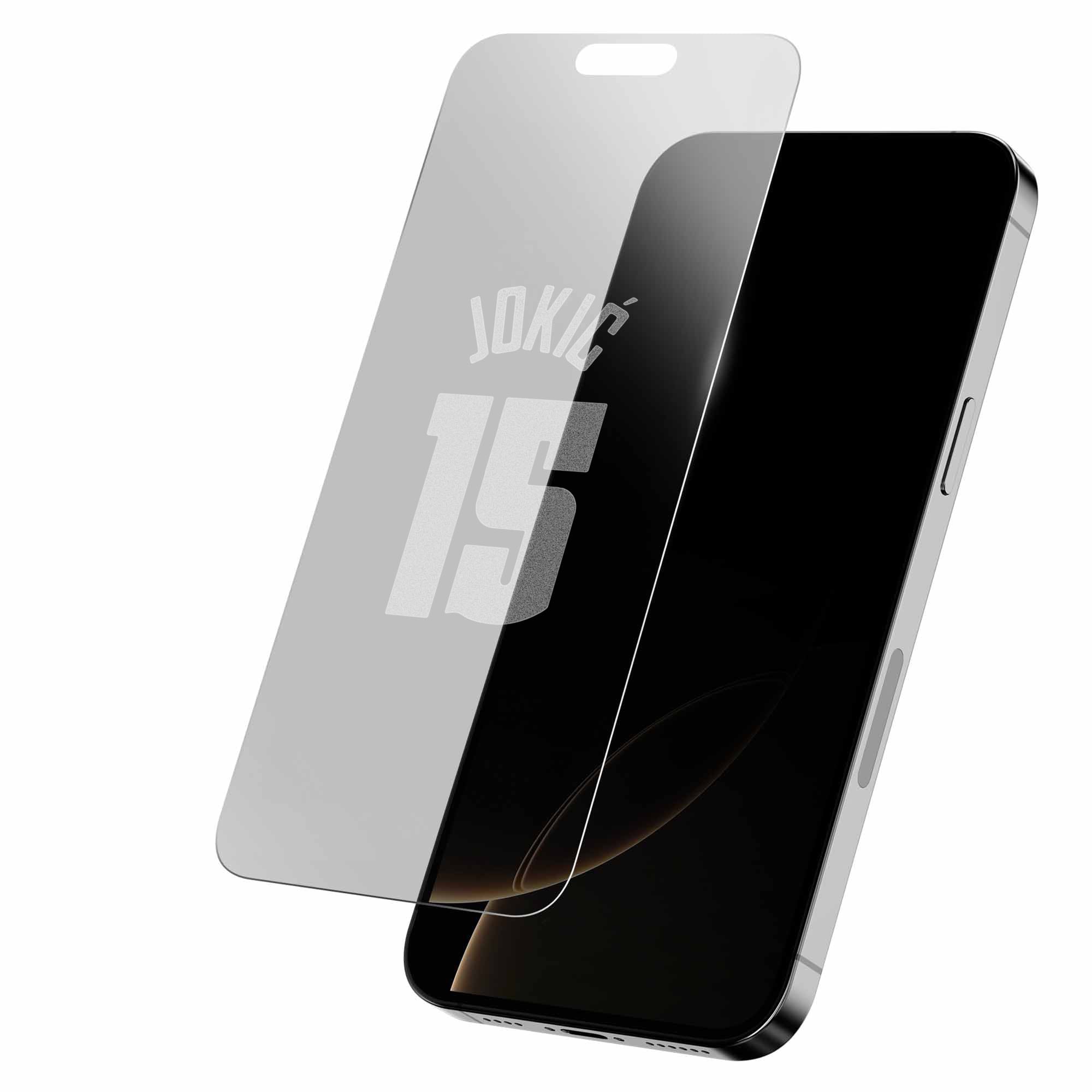 Front. Screen Skinz - Nikola Joki- Denver Nuggets Clear iPhone Screen Protector - 14 Pro Max - Multicolor.