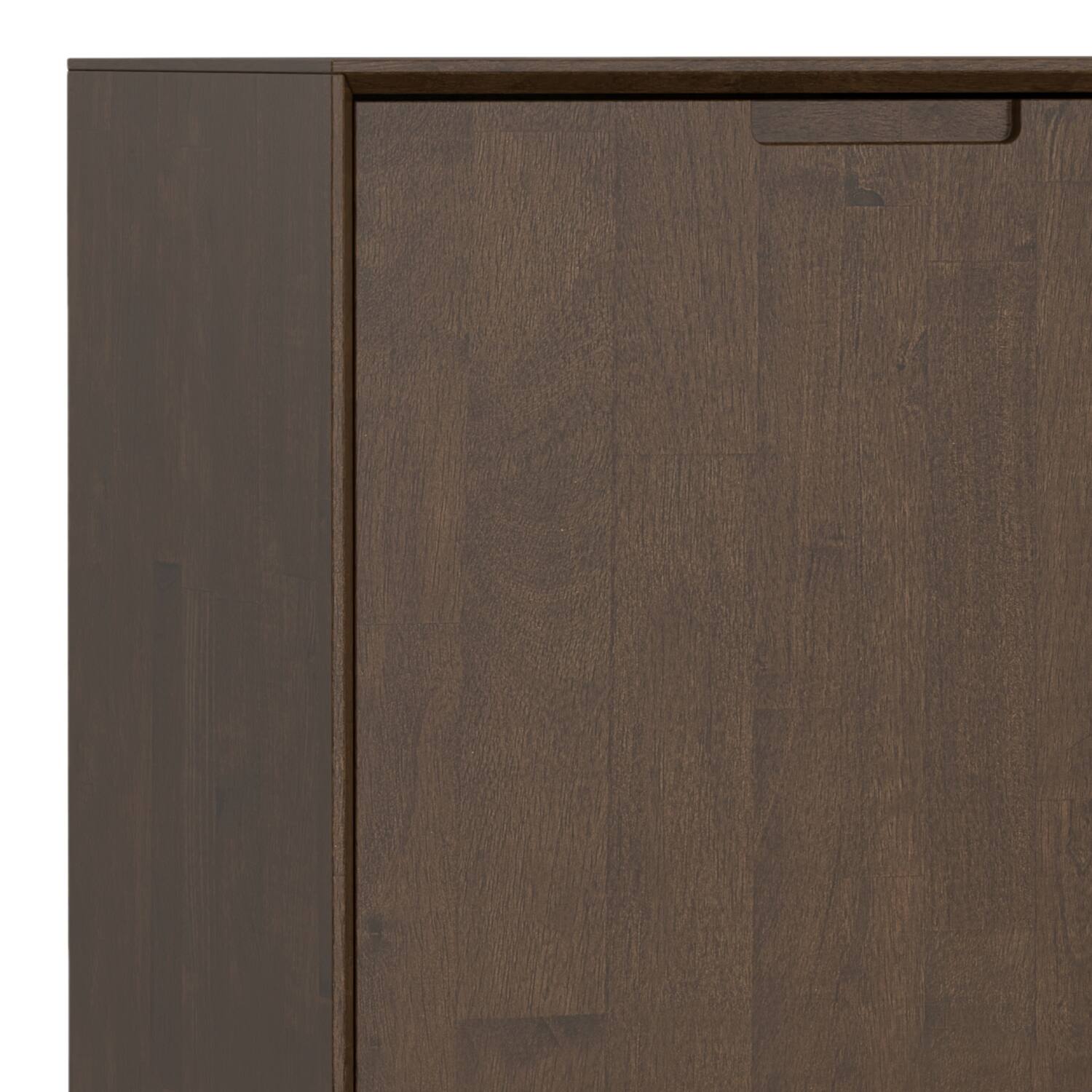 Alt View 4. Simpli Home - Simpli Home Banting 72 inch Wide Solid Wood 4 Door Sideboard Buffet in Walnut Brown - Walnut Brown.