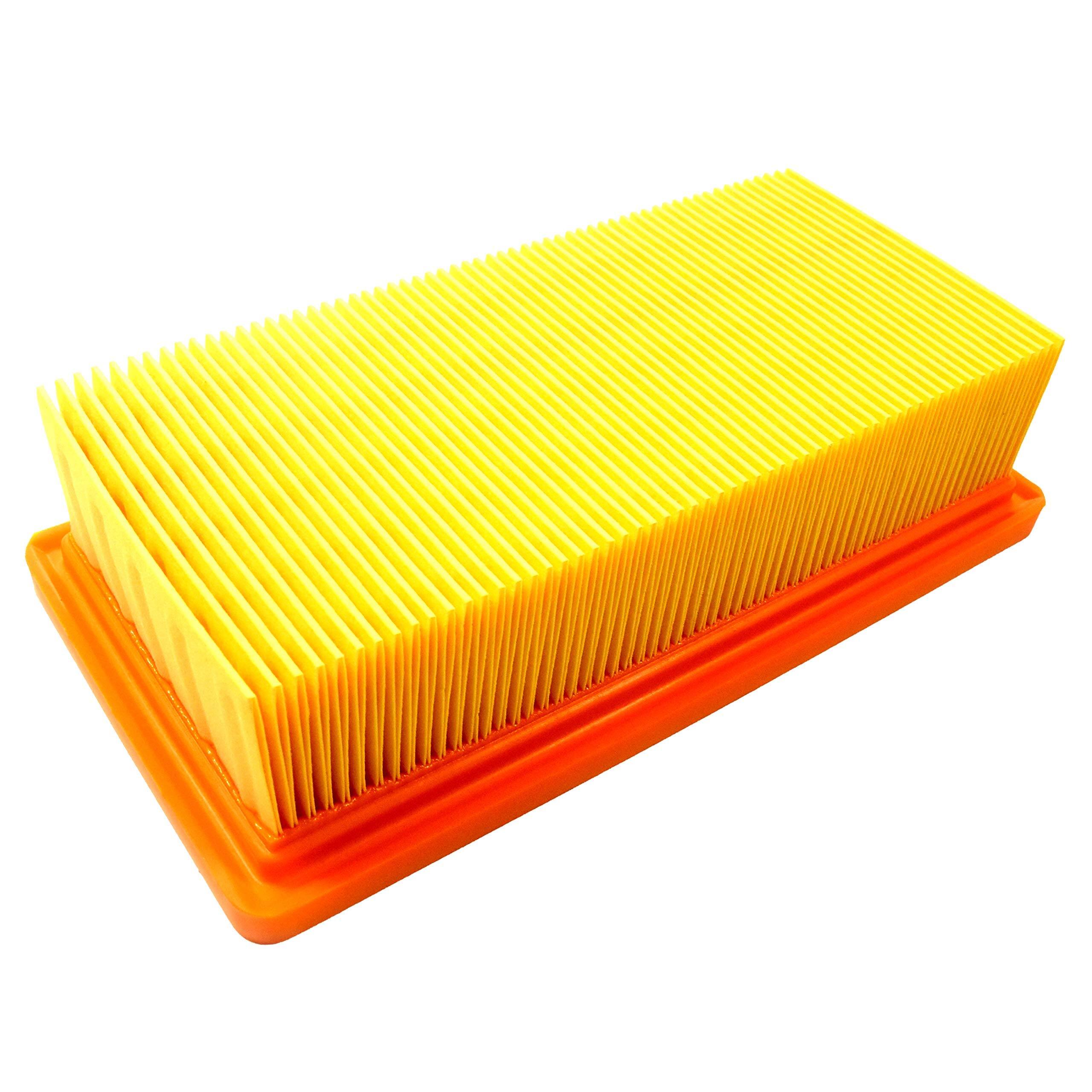 Angle. HQRP - HQRP Flat Pleated Filter Replacement for Karcher AD 2 / AD 3 / AD 4 / AD 3.000 Ash Dry Vacuums, Replaces 6.415-953.0.