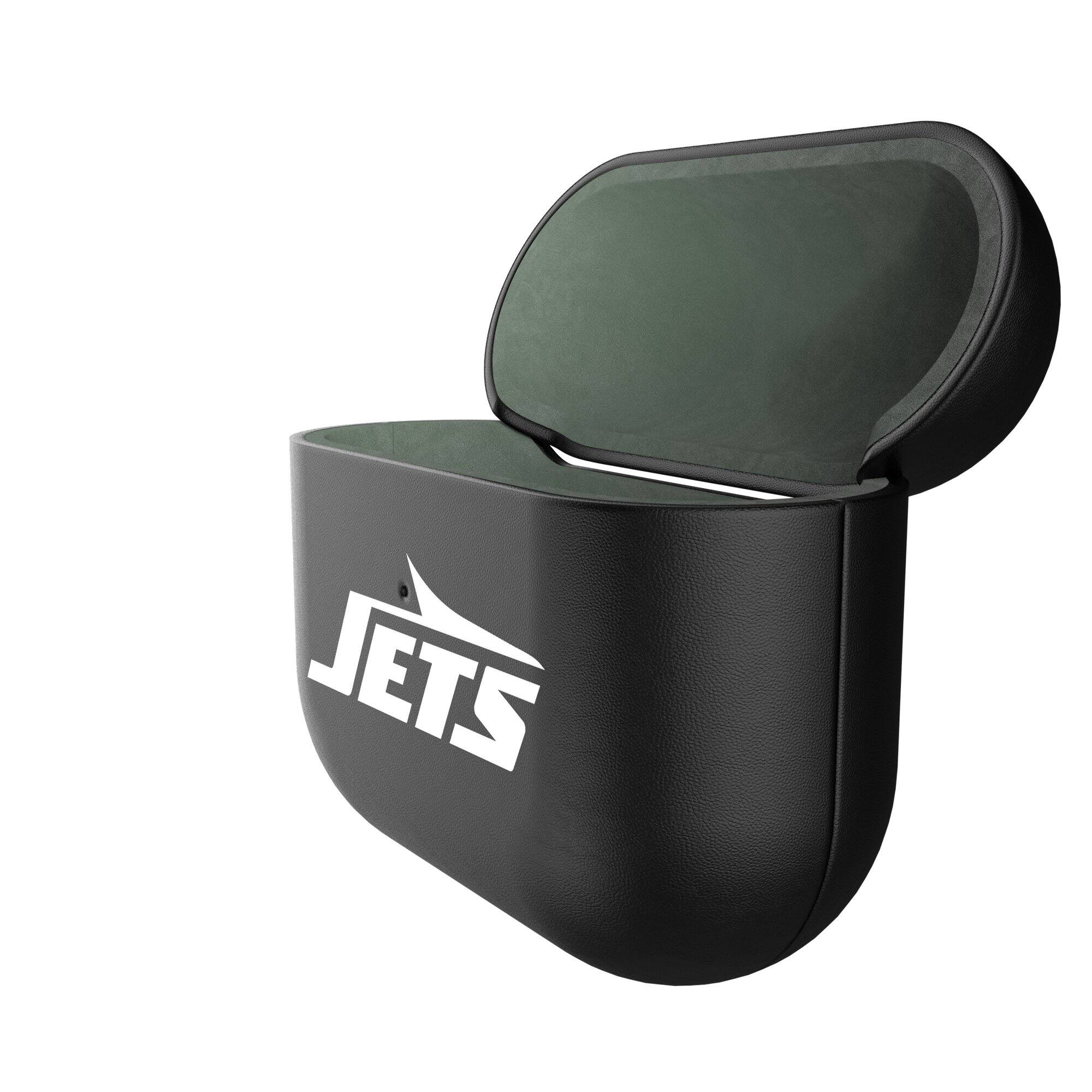 Alt View 1. Keyscaper - New York Jets Black Insignia AirPods 3rd Gen Case Cover - Black.