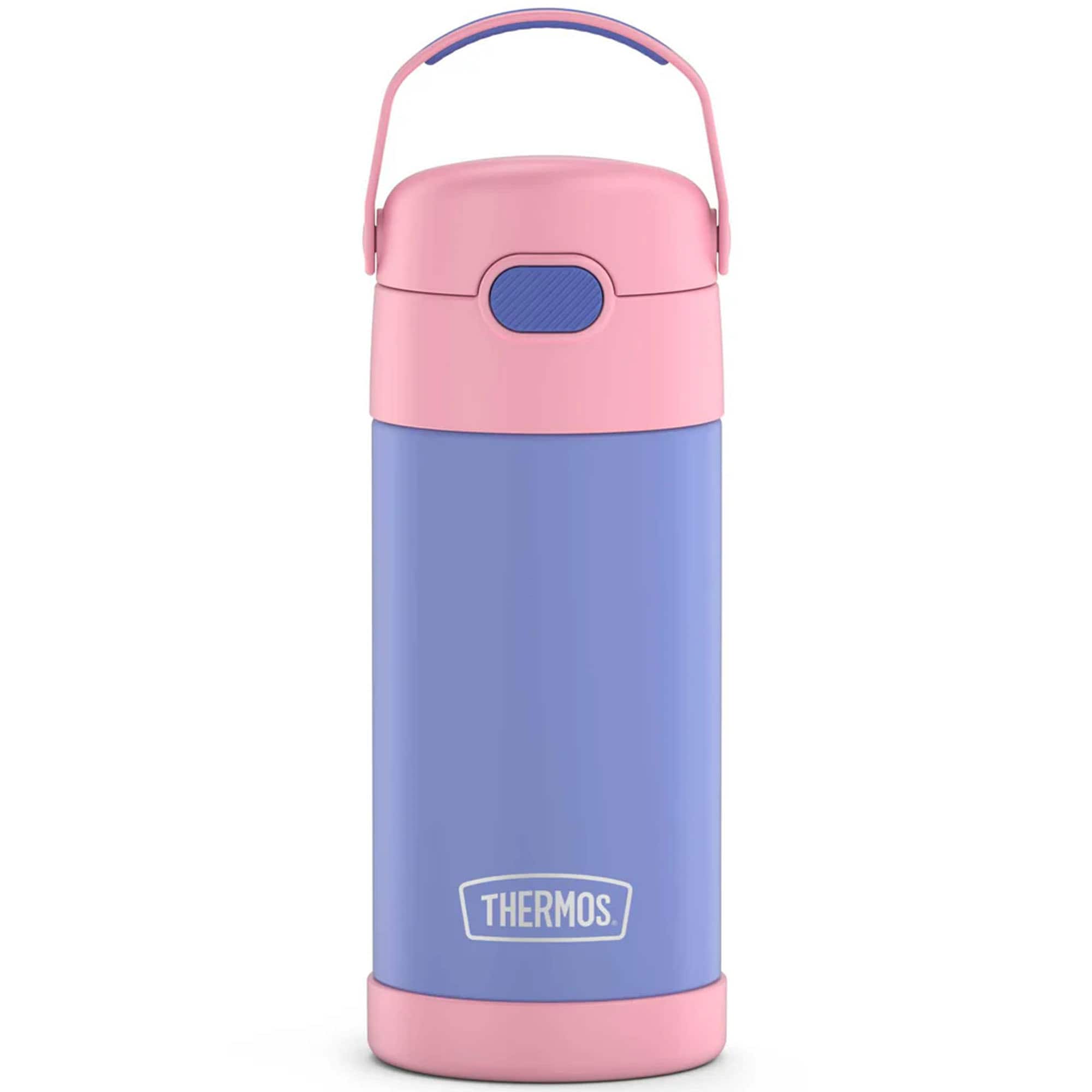 Front. Thermos - Thermos 12 oz. Kid's Funtainer Insulated Water Bottle - Purple/Pink - Purple/Pink.