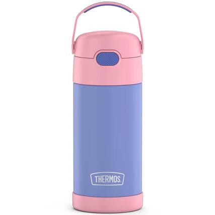 Front. Thermos - Thermos 12 oz. Kid's Funtainer Insulated Water Bottle - Purple/Pink - Purple/Pink.