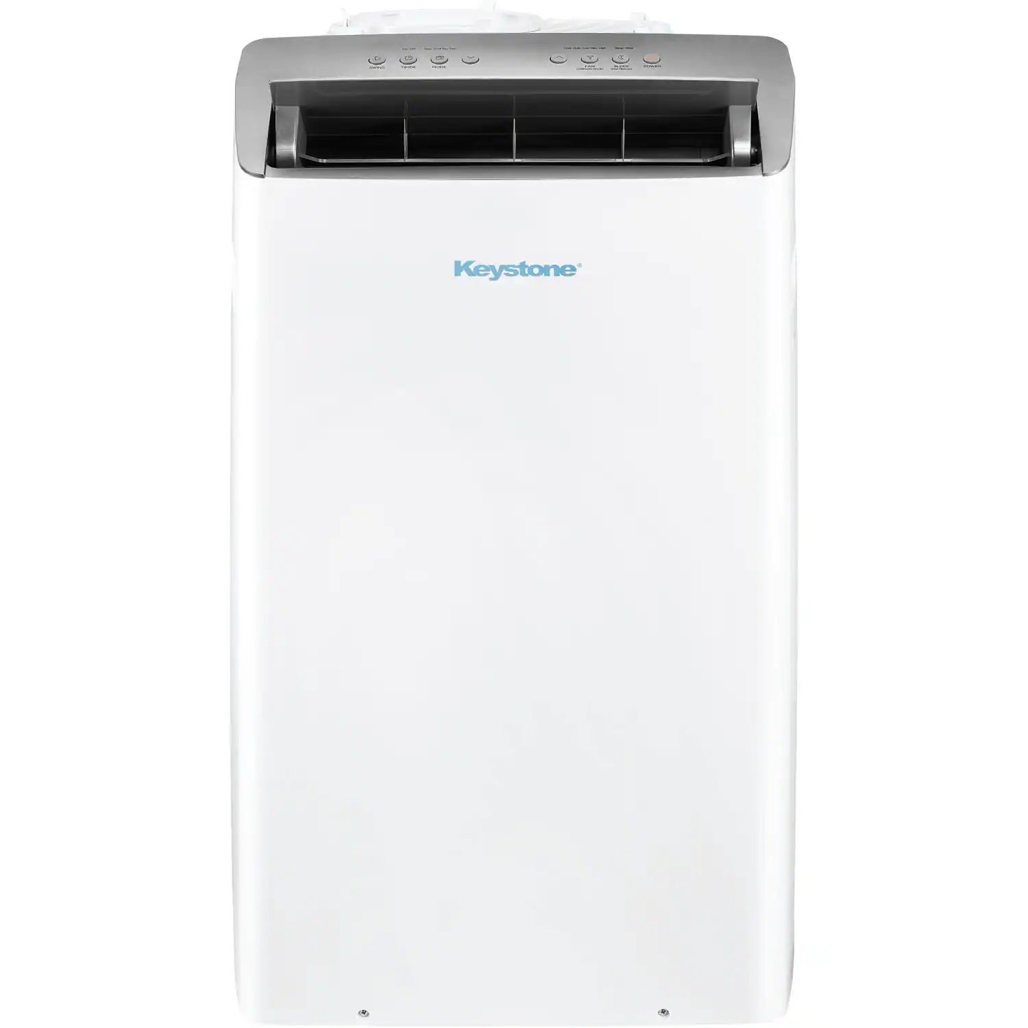 Front. Keystone - 14,000 BTU ASHRAE/12,000 BTU DOE Portable Inverter Air Conditioner with Heater and Remote Control - White.