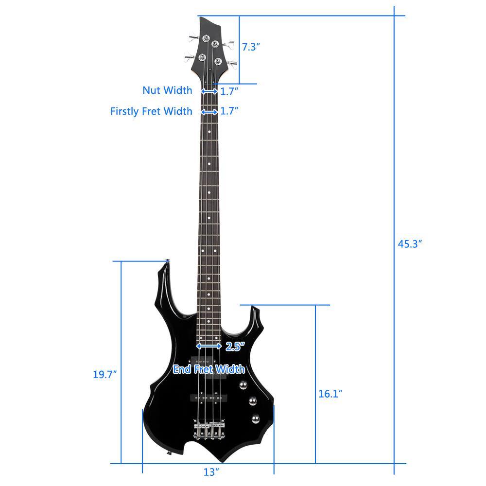 D 7.3" Nut Width 1.7" Firstly Fret Width 1.7" 45.3" 2.5" 19.7" End Fret Width 16.1" 13"