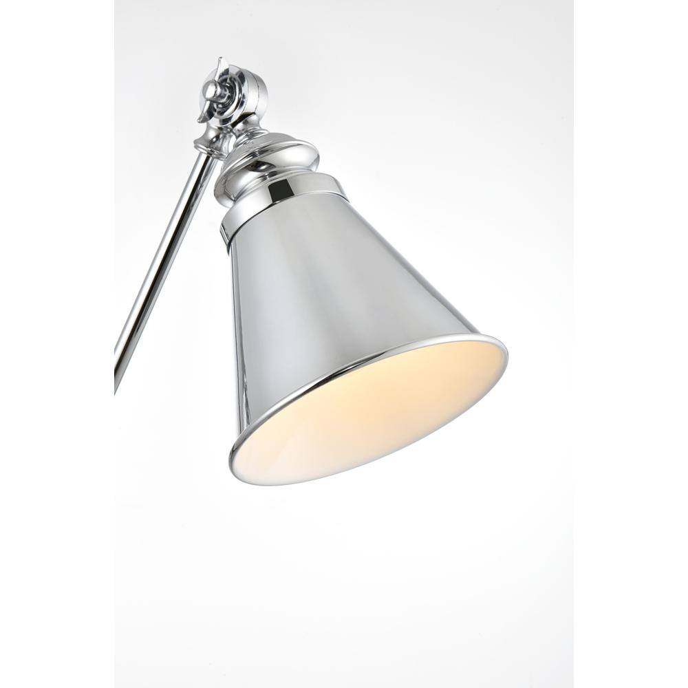 Alt View 1. Living District - Ledger 1 light Chrome swing arm wall sconce - Chrome.