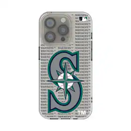 Keyscaper - MLB - Seattle Mariners Text Backdrop Clear iPhone Case - 15 - Multicolor