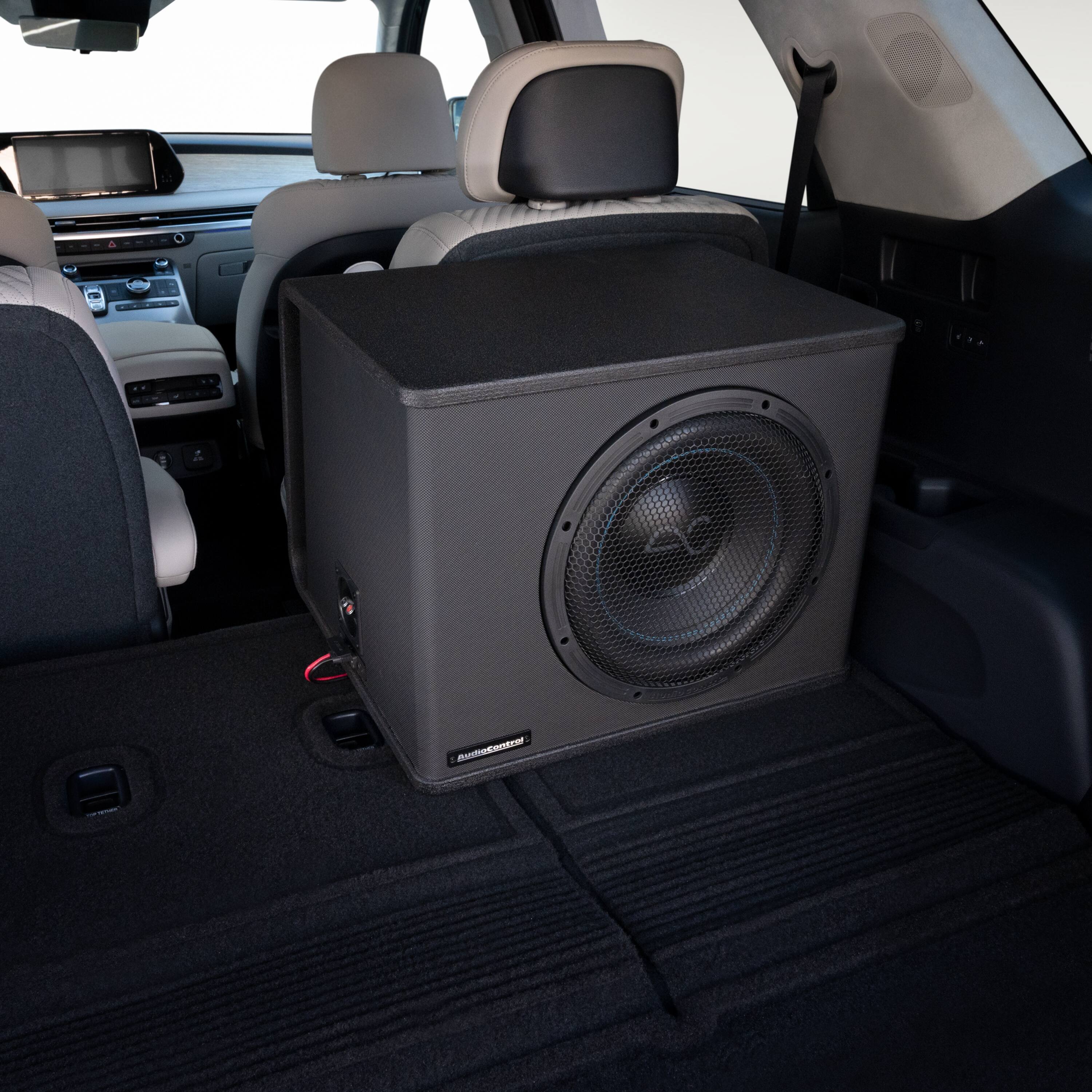 Alt View 25. AudioControl - Spike Series 12” Single-Voice-Coil 2-Ohm Loaded Vented Subwoofer Enclosure - Black.