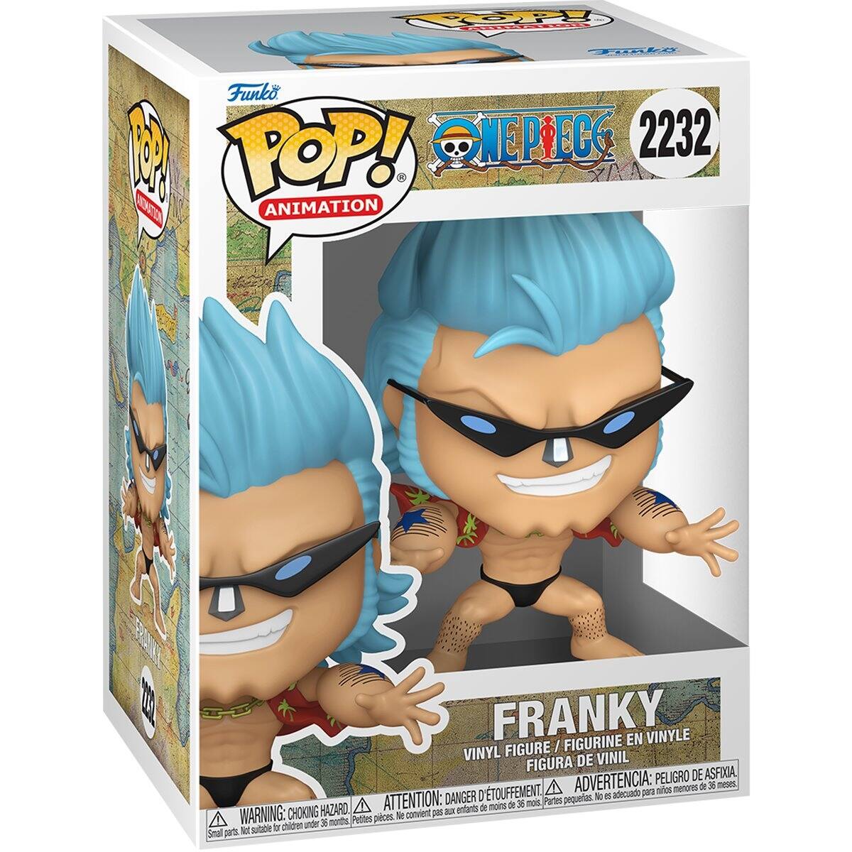 YoPy TO Funko 1 POP! NEPECS 2232 ONITEN ANIMATION FRANKY EN VINYLE VINYL FIGURE / FIGURINE FIGURA DE VINIL ADVERTENCIA: PELIGRO DE ASFIXIA A menores de 36 meses. TOUFFEMENT adecuado para niños ATTENTION: DANGER DE PARTES PEQUEÑAS. A menores de 36 meses HAZARO ax entants de WARNING: CHOKING HAZARD. Small parts. Not suitable for children under 36 months.