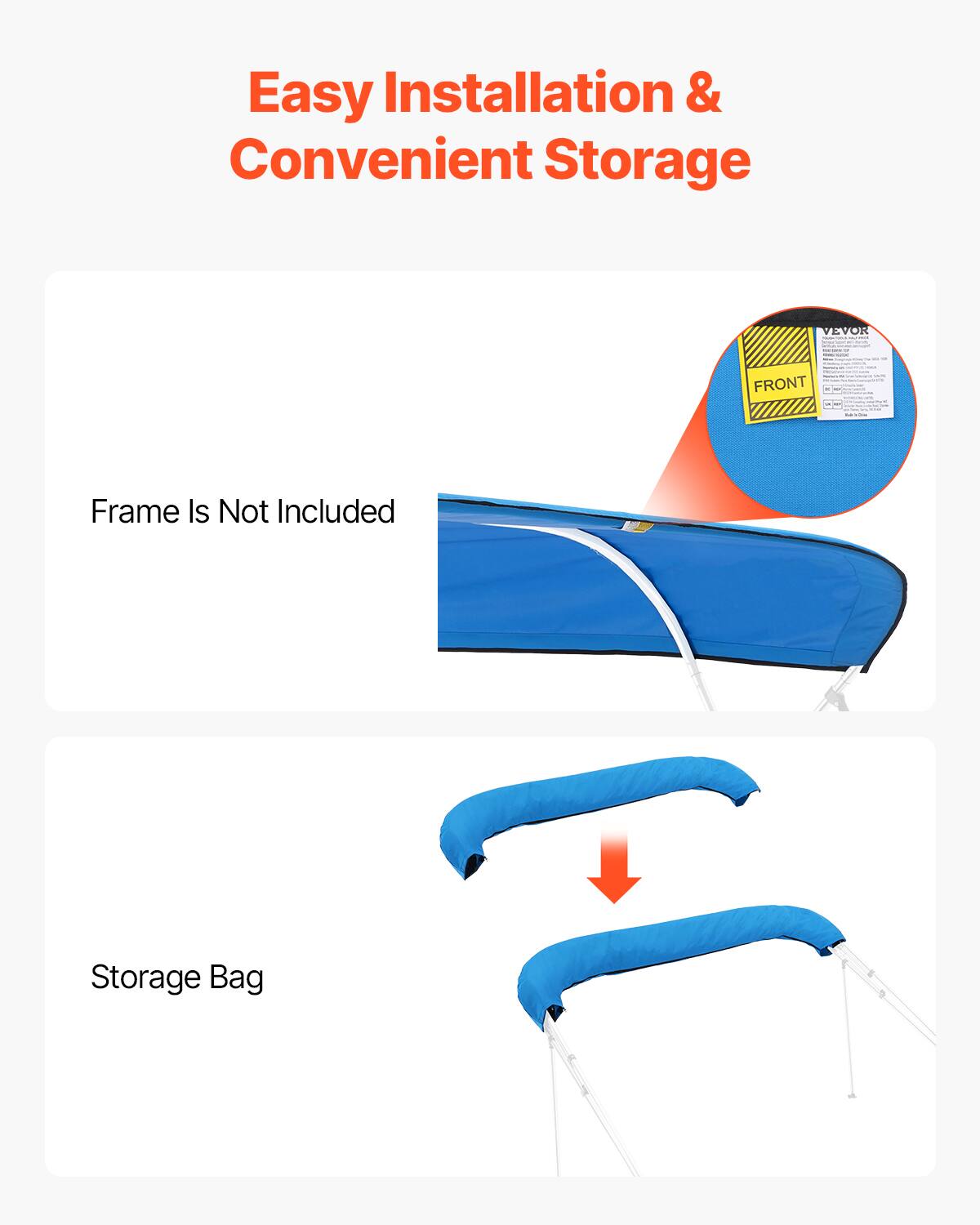 Easy Installation & Convenient Storage

Frame Is Not Included

Storage Bag