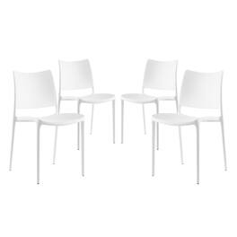 Hipster Dining Side Chair Set of 4 by Modway - White