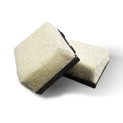 Front. FEASTO - 2-Pack Bristle-Free Grill Brush Replacement Heads with Thermal-Sensitive Steam Sponge.