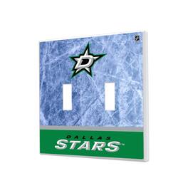 Keyscaper - Dallas Stars Wordmark Double Toggle Lightswitch Plate - Multicolor