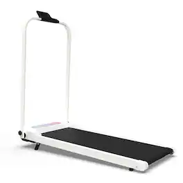 Anysun - Foldable 2-in-1 Treadmill with Incline - Under Desk Walking Pad & Vibration Pad, Remote Control for Home & Office - White