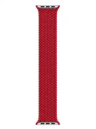 Front. Apple - Watch Braided Solo Loop 45mm - Size 11 - Red.