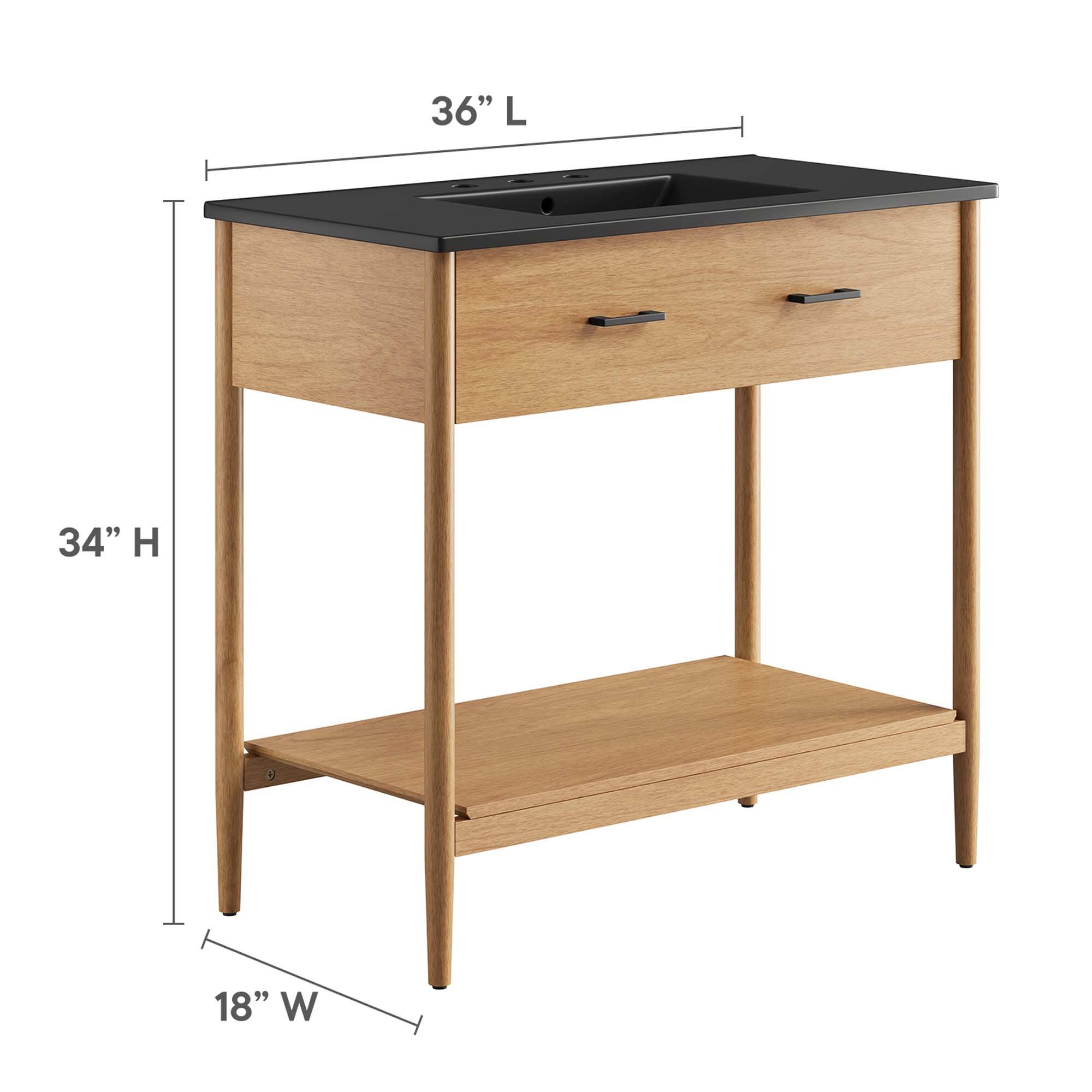 36" L  
34" H  
18" W