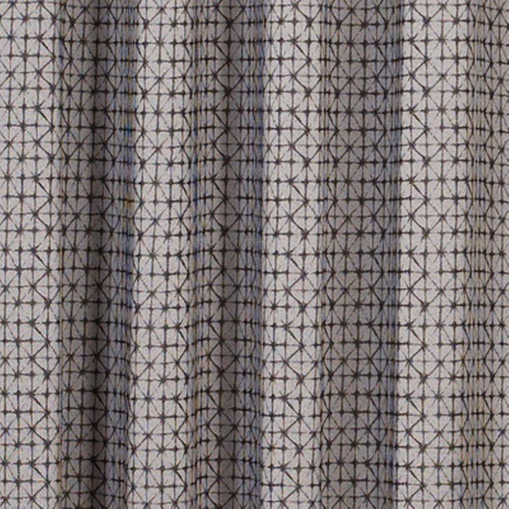 Angle. SKL Home - Saturday Knight Ltd Sacai Geometric Woven Jacquard Window Grommet Panel - 52" x 84" Charcoal - Charcoal.