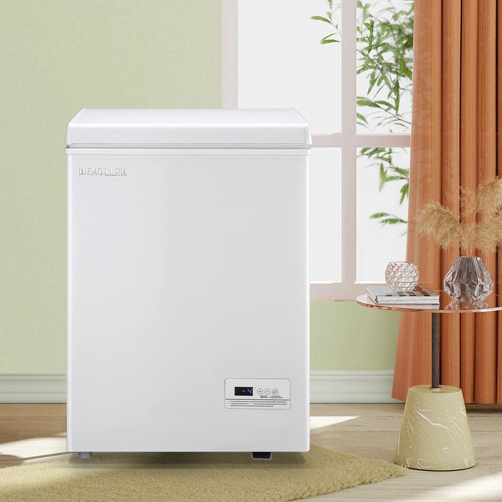 Alt View 8. DEMULLER - 3.5 Cu.Ft Deep Chest Freezer with 2 Removable Baskets, Small Freezer with Eletronic Panel - WHITE.