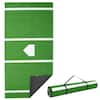 Front. VEVOR - Baseball Hitting Mat, 12x6 ft Batting Cage Mat, Batters Box Turf Mats, Softball Batting Practice Equipment - Green.