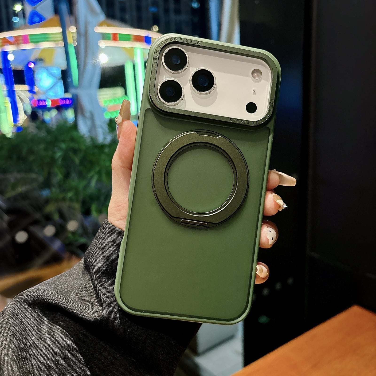 Dteck - Frosted Magnetic Case for Apple iPhone 17 Pro with 360 Rotating Kickstand, Shockproof Anti-Drop Protective Cover - Green price history on PriceWatchPro
