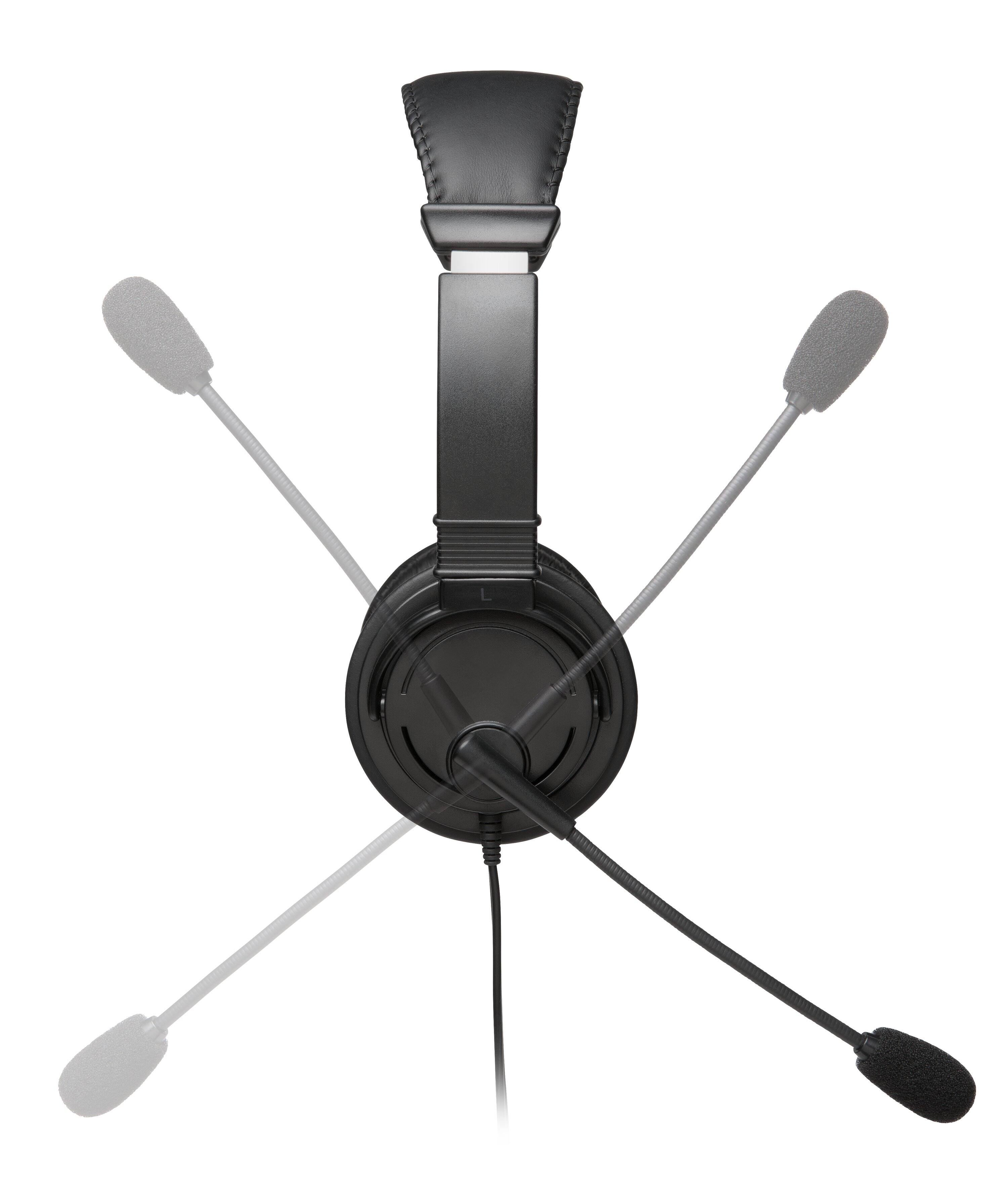 Alt View 2. Kensington - Hi‑Fi Headphones with Microphone, Universal 3.5mm Wired Headset for Clear Audio & Everyday Comfort – K97603WW - Black.