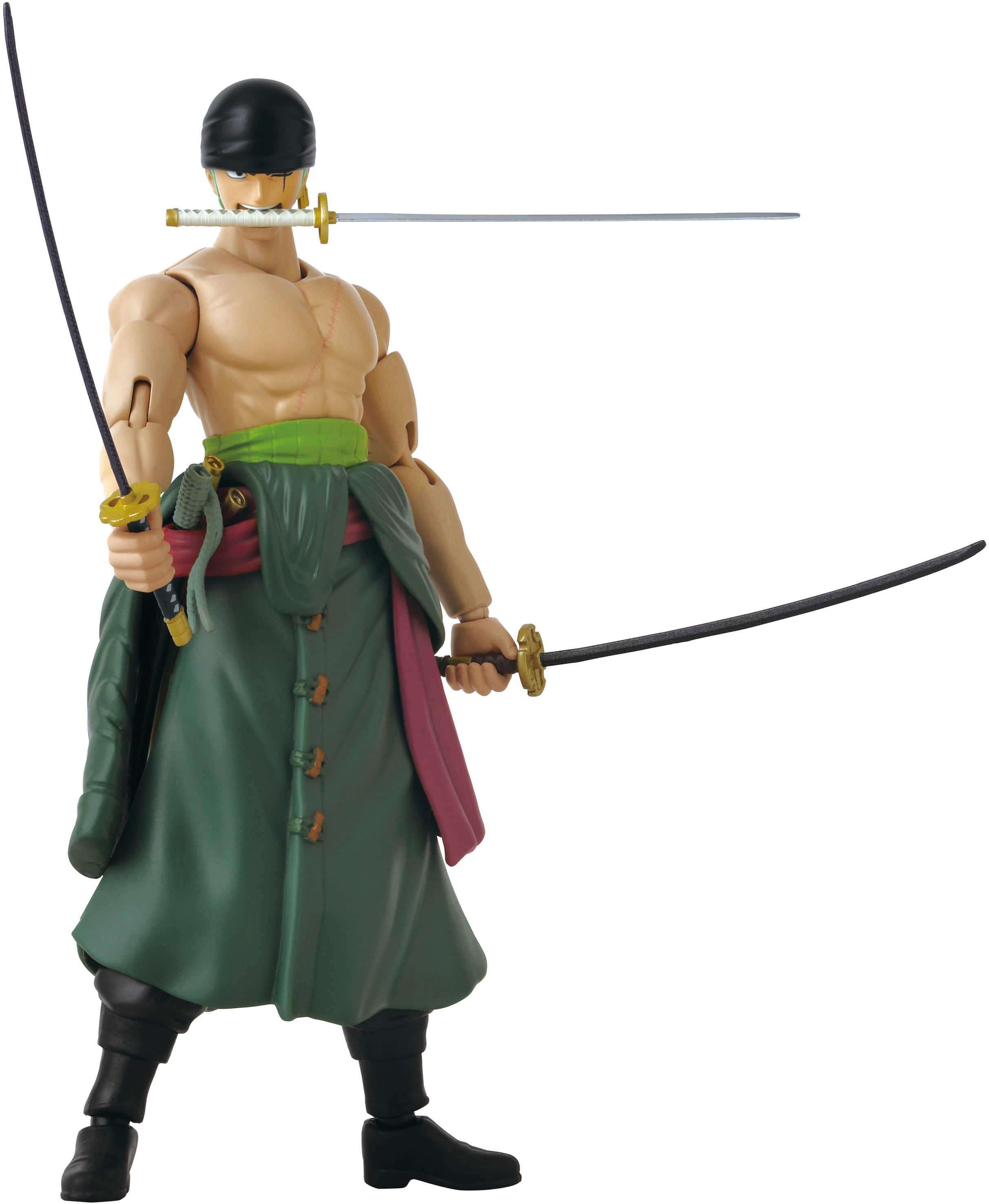 Alt View 13. Bandai - Roronoa Zoro Three Sword Style - One Piece - Anime Heroes 6.5" Figure.