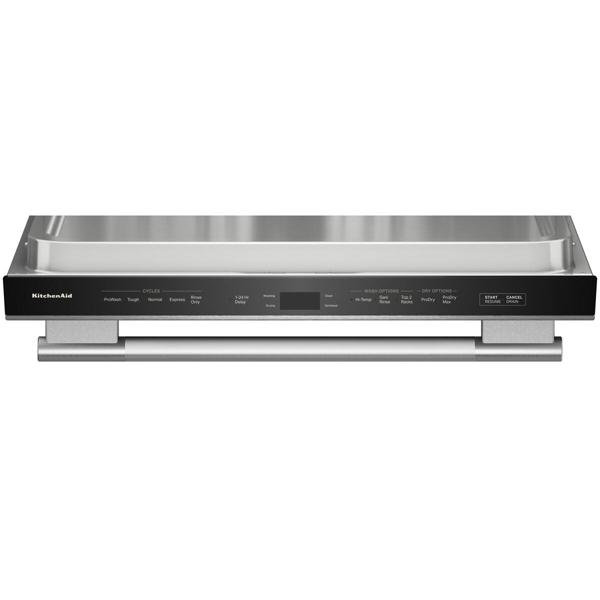 KitchenAid

CYCLES
- Broil
- Pre-Soak
- Heavy
- Normal
- Light
- Rinse
- 1-24 Hr
- Max

WASH OPTIONS
- Normal
- Sanitize
- Top 2
- ProDry

DRY OPTIONS
- ProDry
- High
- Normal
- Low
- Ecosave

START CANCEL RESUME DRAIN