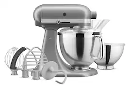 KitchenAid - Artisan® Series 5 Quart Tilt-Head Stand Mixer with Premium Accessory - Contour Silver