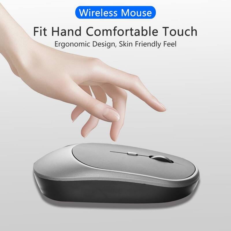 Wireless Mouse  
Fit Hand Comfortable Touch  
Ergonomic Design, Skin Friendly Feel