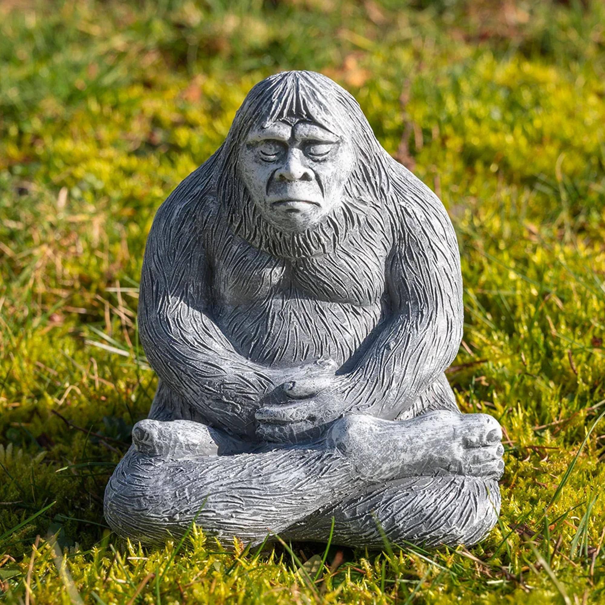 Alt View 2. Accoutrements - Zen Bigfoot 5 Inch Polystone Statue - Grey.