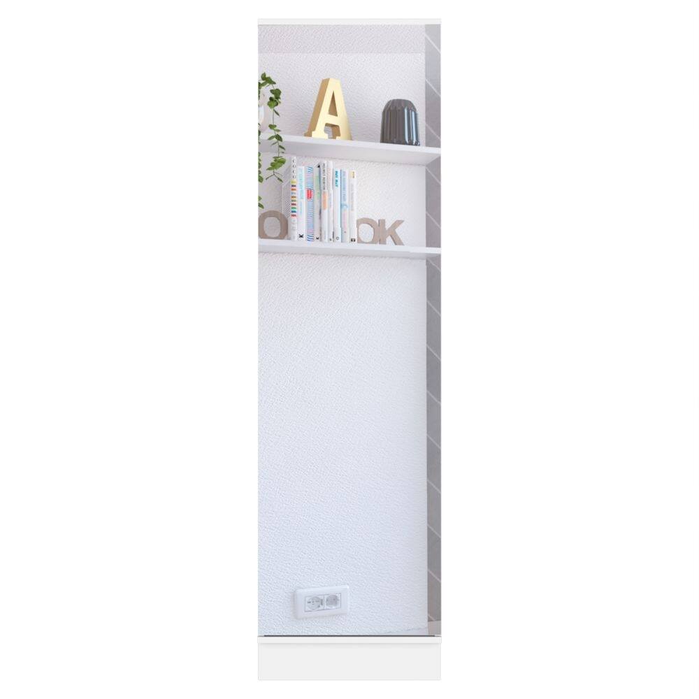 Left. Loheer - Loheer white mirrored shoe cabinet 67 inch tall shoe rack - White.