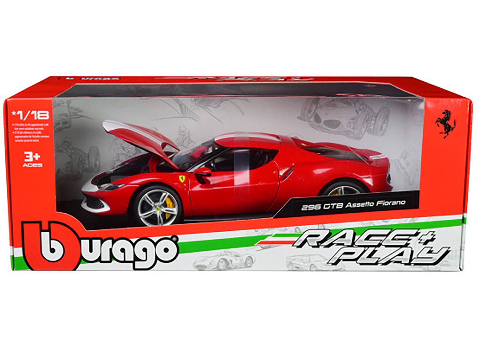 *1/18 3+ ACCS 5 Burago b CTB Assetto Fiorano 295 RACE4 + PLAY