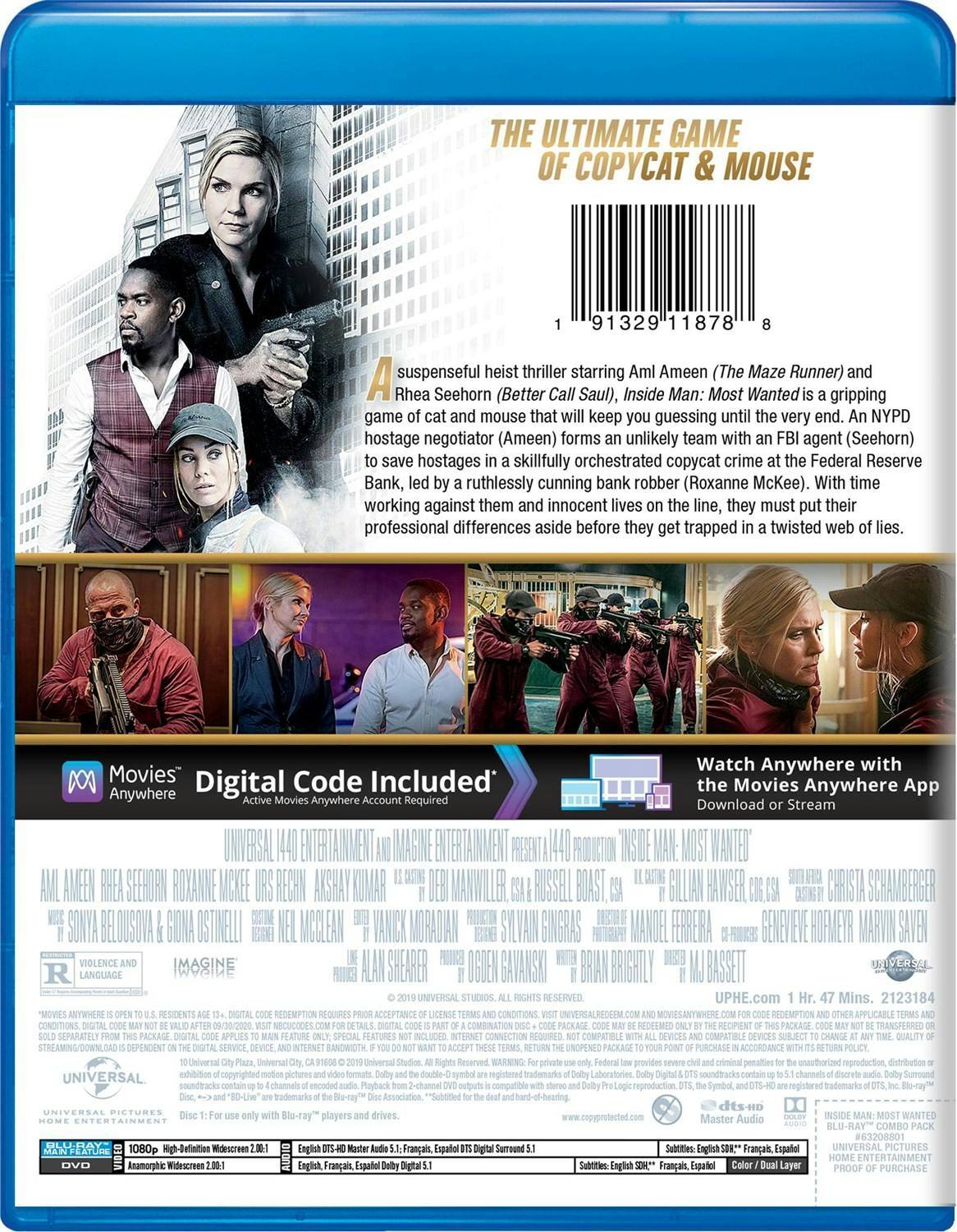 Back. Inside Man: Most Wanted (DVD + Digital) [Blu-ray].