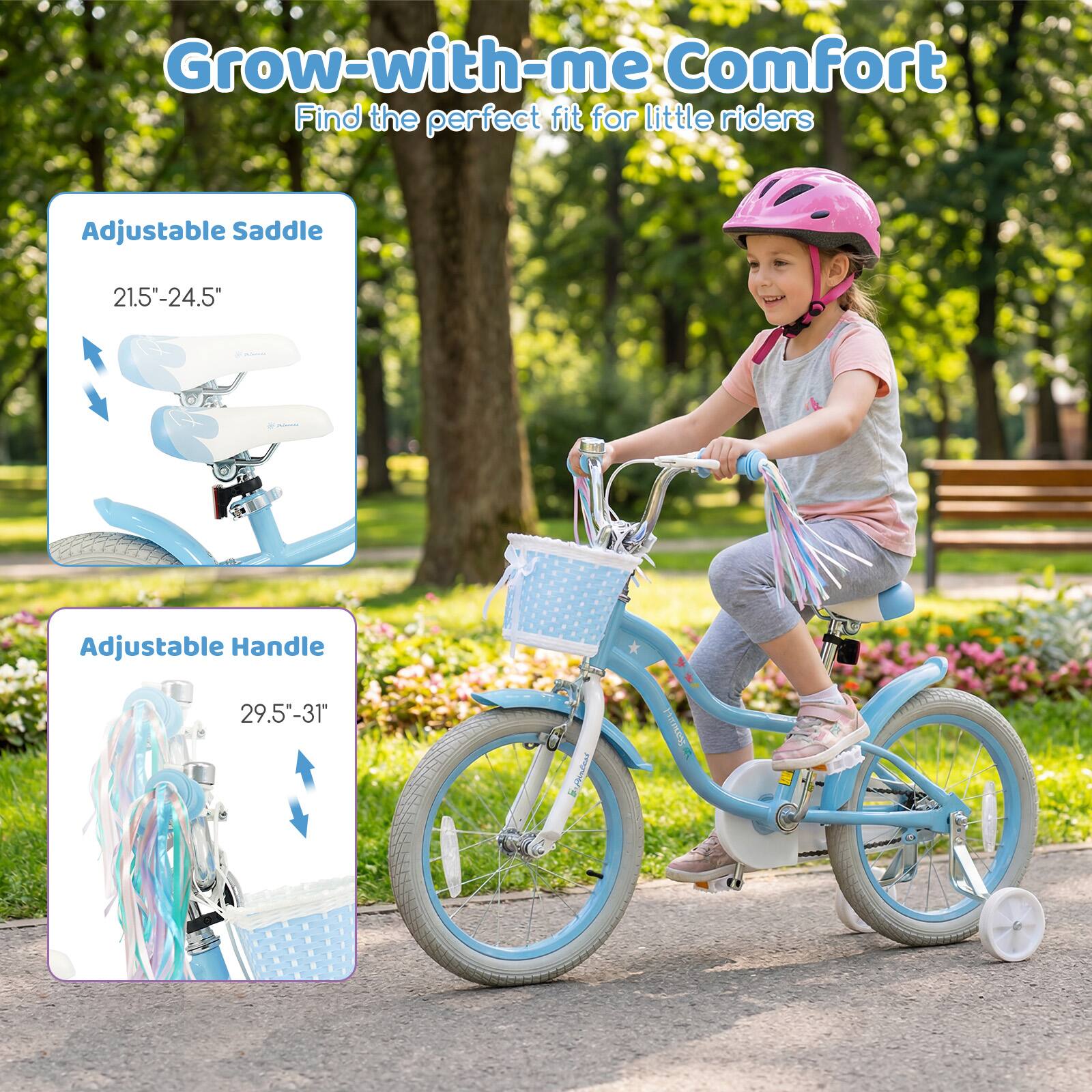 Grow-with-me Comfort  
Find the perfect fit for little riders

Adjustable Saddle  
21.5"-24.5"

Adjustable Handle  
29.5"-31"