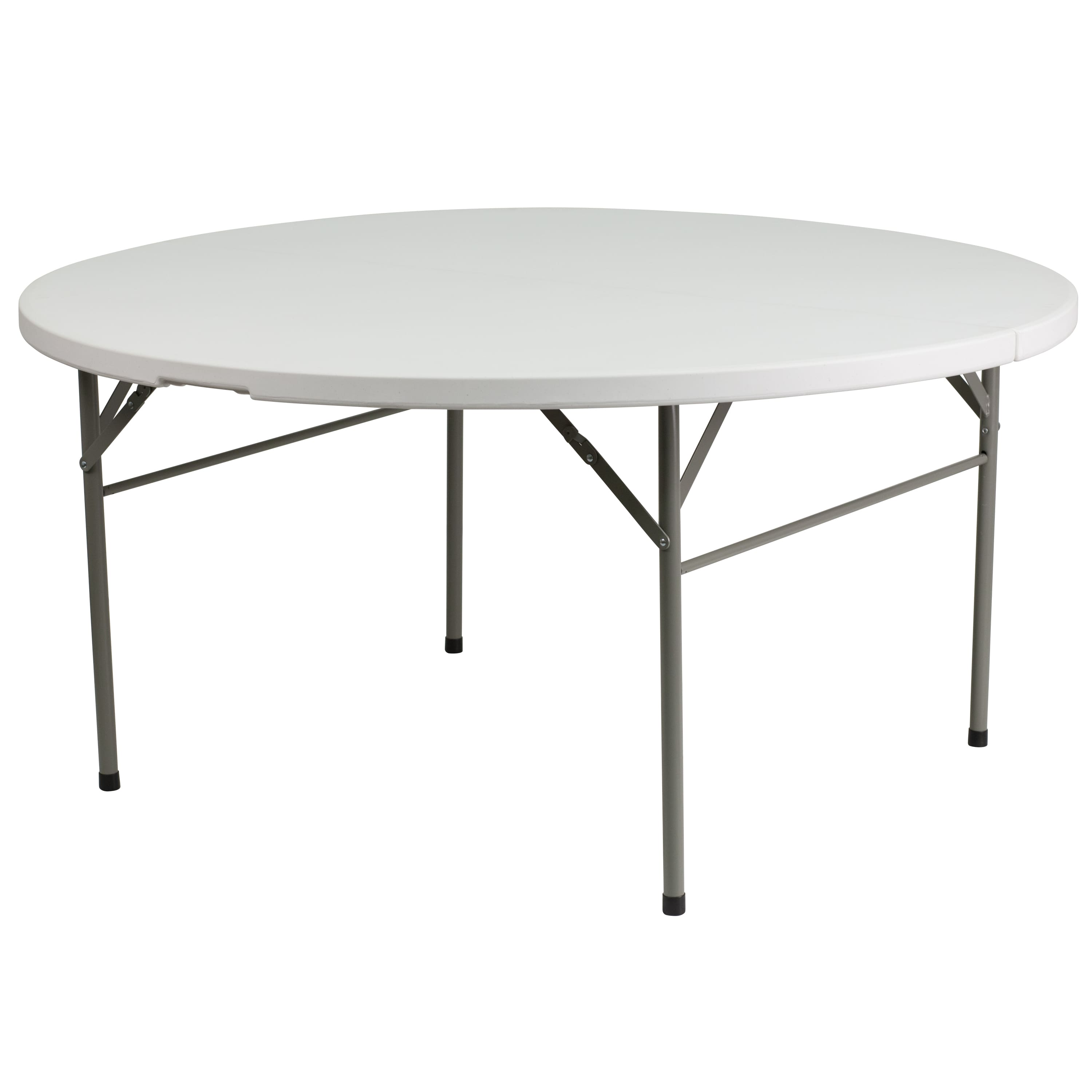 Alamont Home - Scarborough 5-Foot Round Bi-Fold Plastic Folding Table with Carrying Handle - Granite White price history on PriceWatchPro
