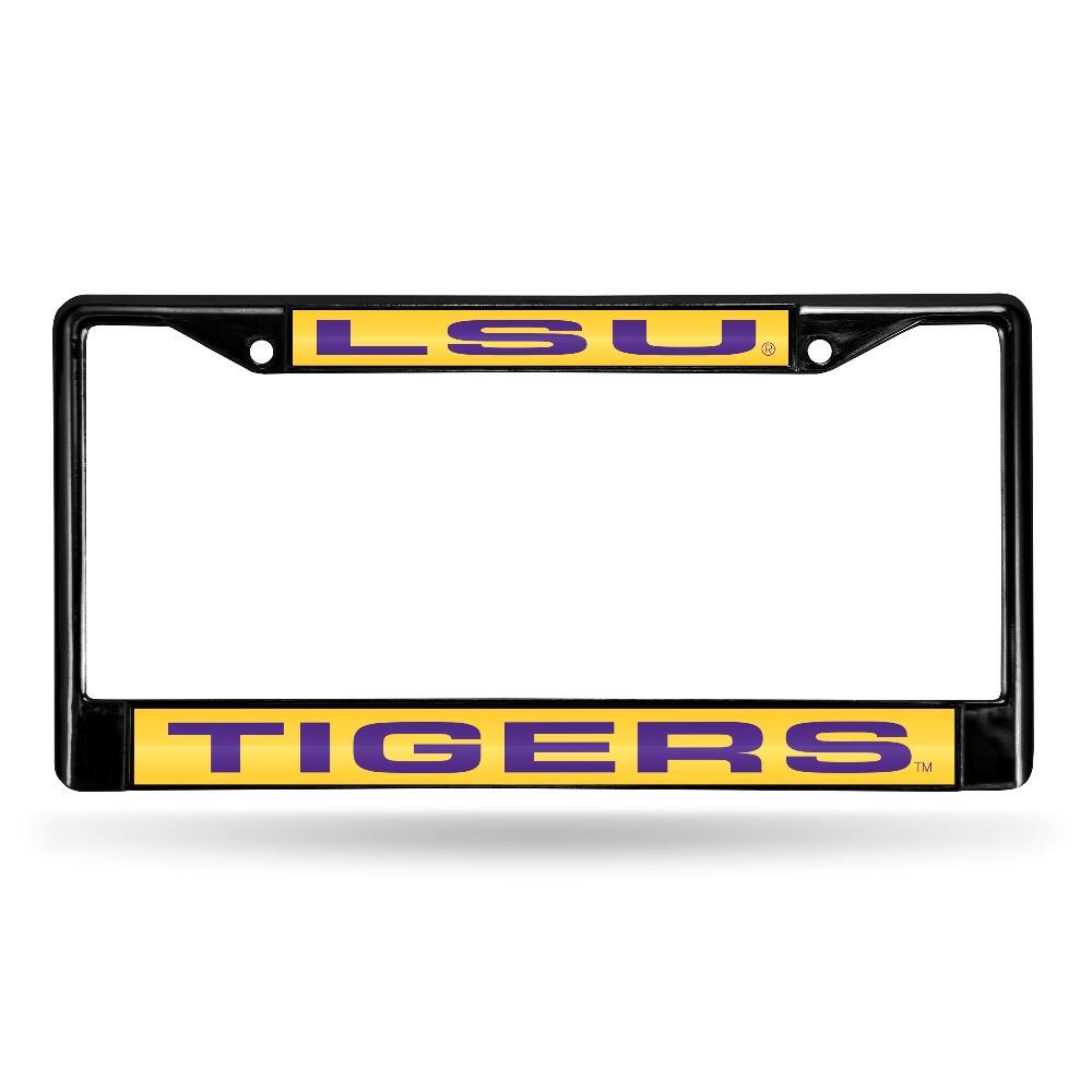 Louisiana State LSU Tigers Black Metal Laser Cut License Plate Frame