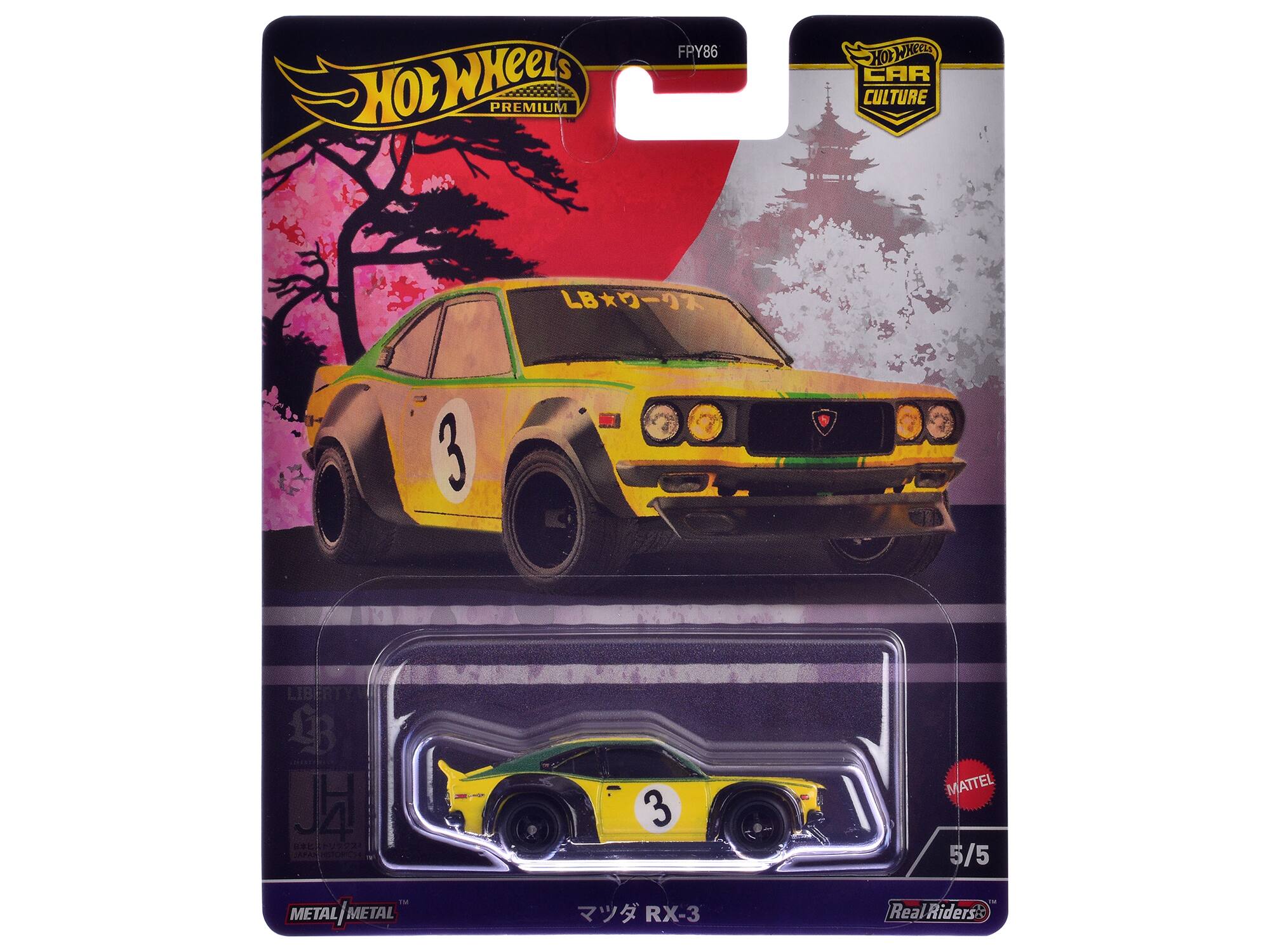 Hot Wheels Premium FPY86 Hot Wheels Car Culture LB 3 Liberty JA ALON 3 Mattel 5/5 1M Metal|Metal Metal Metal RX-3 RealRiders