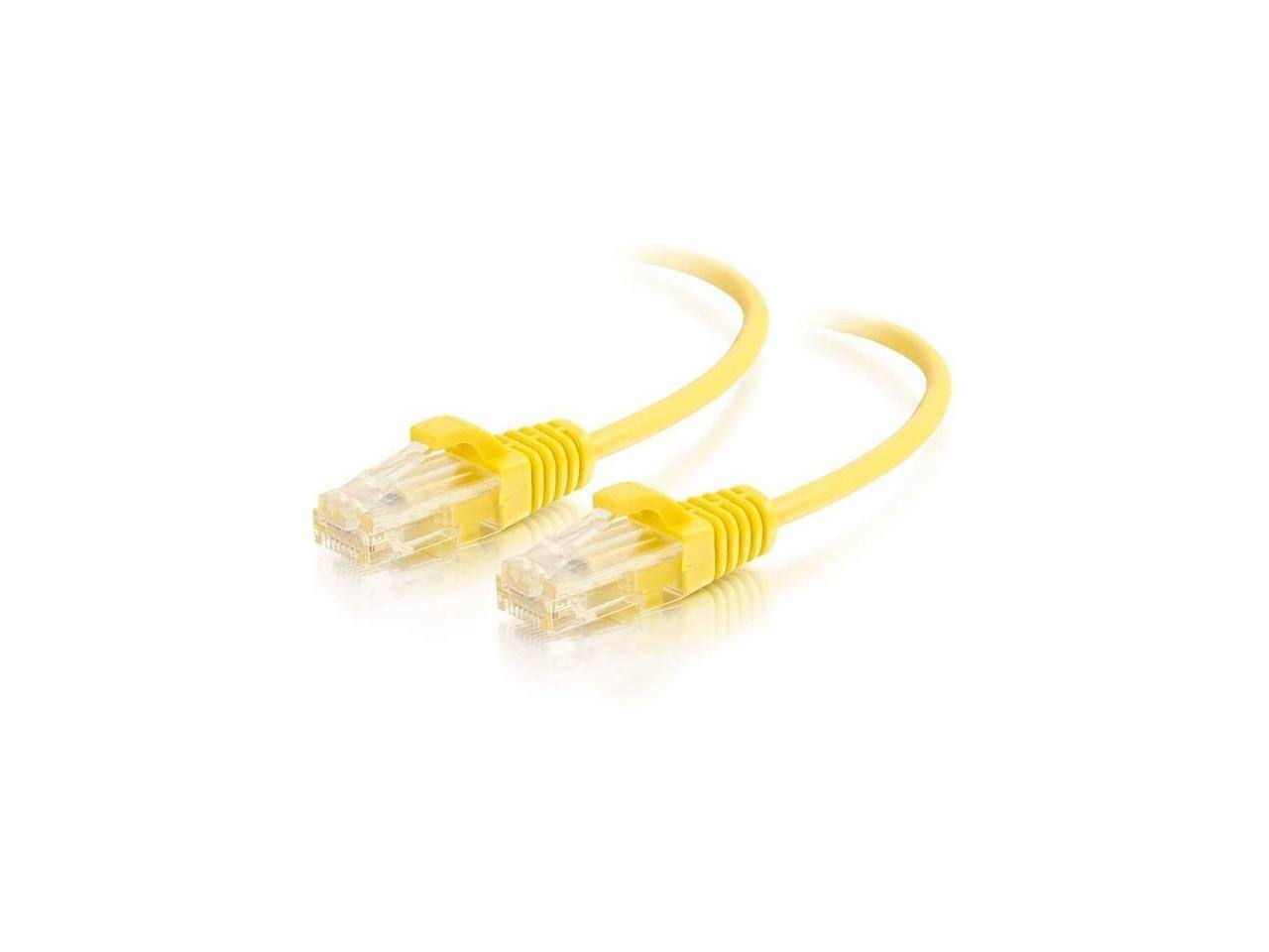 Alt View 2. Cables to Go - C2G 01173 Cat6 Slim Cable - Snagless Unshielded Slim Ethernet Network Patch Cable, Yellow (7 Feet, 2.13 Meters).
