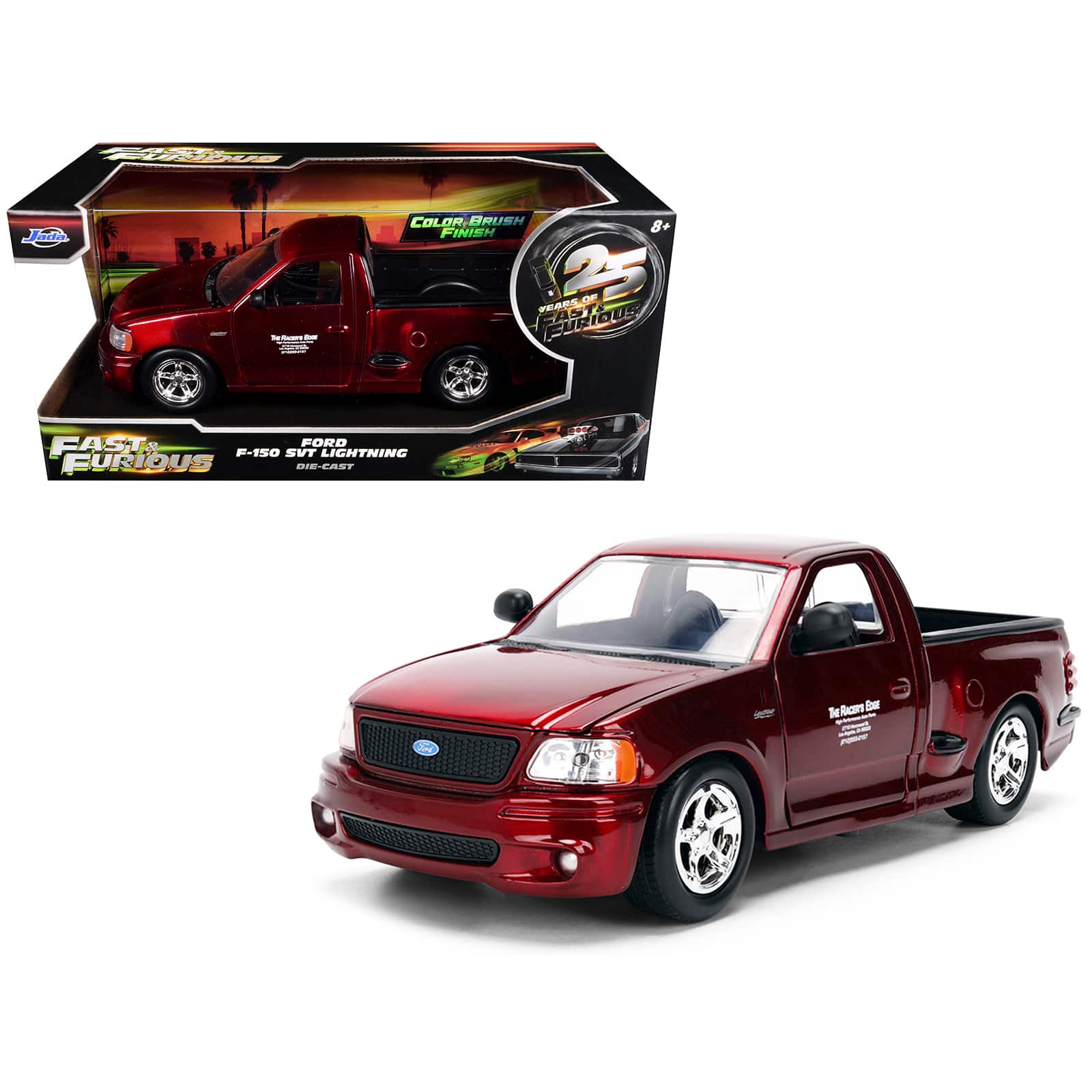 "Ford F-150 SVT Lightning Pickup Truck Red Color Brush Finish ""25 Years of Fast & Furious"" Series 1/24 Model Car by Jada" price history on PriceWatchPro