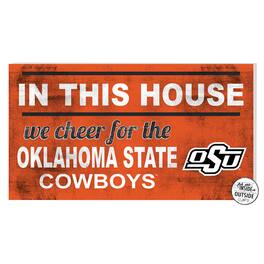 Jardine - Oklahoma State Cowboys 11'' x 20'' Indoor/Outdoor In This House Sign - Orange