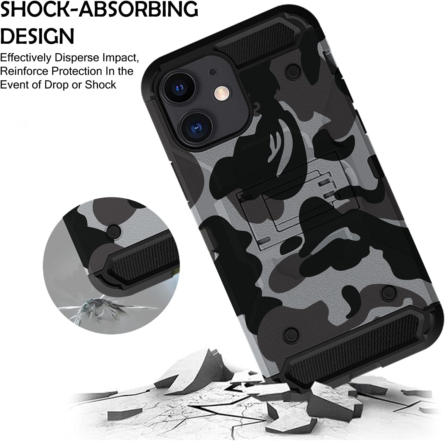 SHOCK-ABSORBING DESIGN  
Effectively Disperse Impact, Reinforce Protection In the Event of Drop or Shock