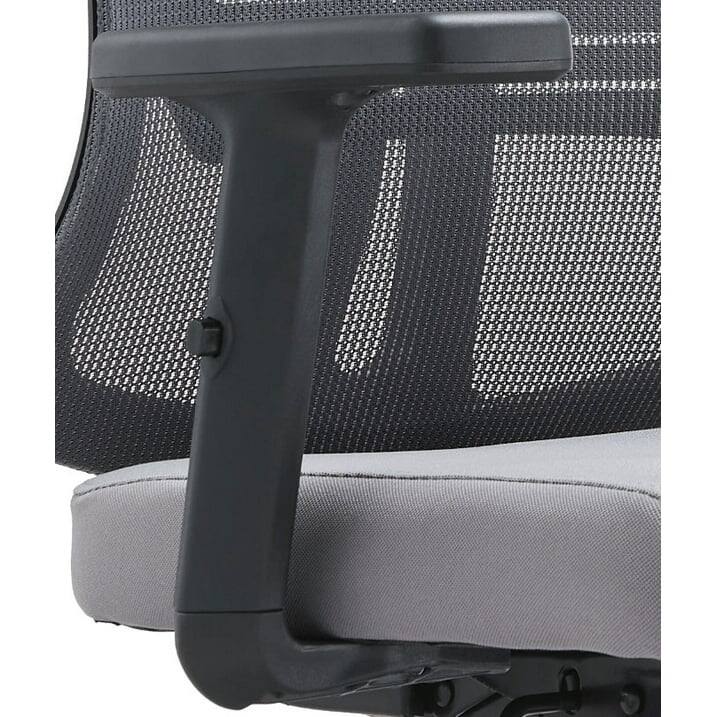 Alt View 5. LeisureMod - Nift Mesh Office Desk Chair with Headrest, Adjustable Height, Tilt, Armrests & Durable ABS Frame - Grey.
