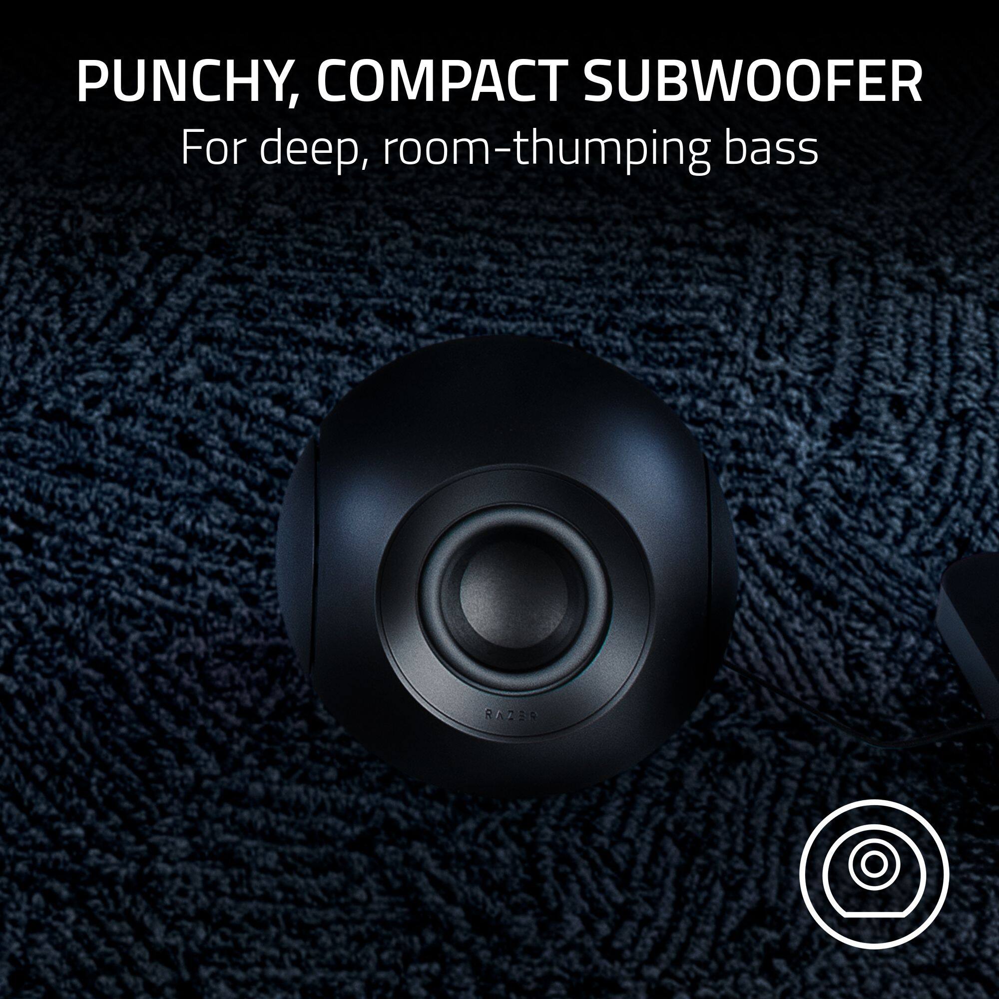 PUNCHY, COMPACT SUBWOOFER  
For deep, room-thumping bass