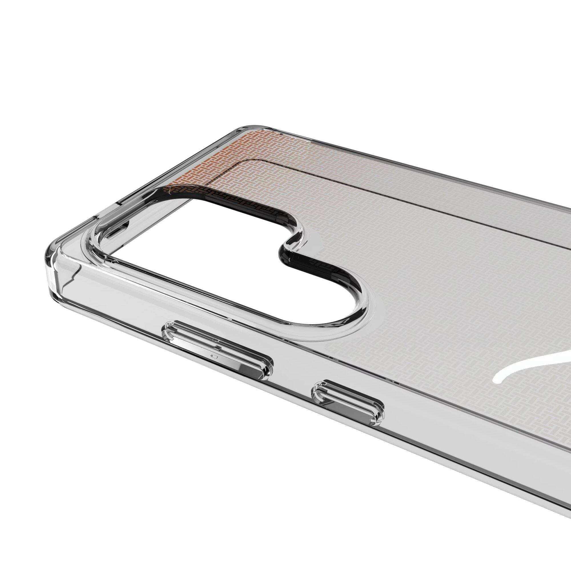 Alt View 2. Keyscaper - Texas Longhorns Linen Logo Galaxy Clear Case - S24 - Multicolor.