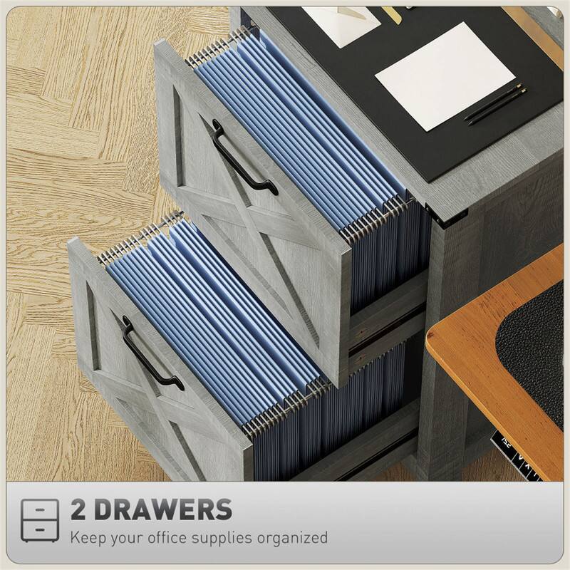2 DRAWERS  
Keep your office supplies organized