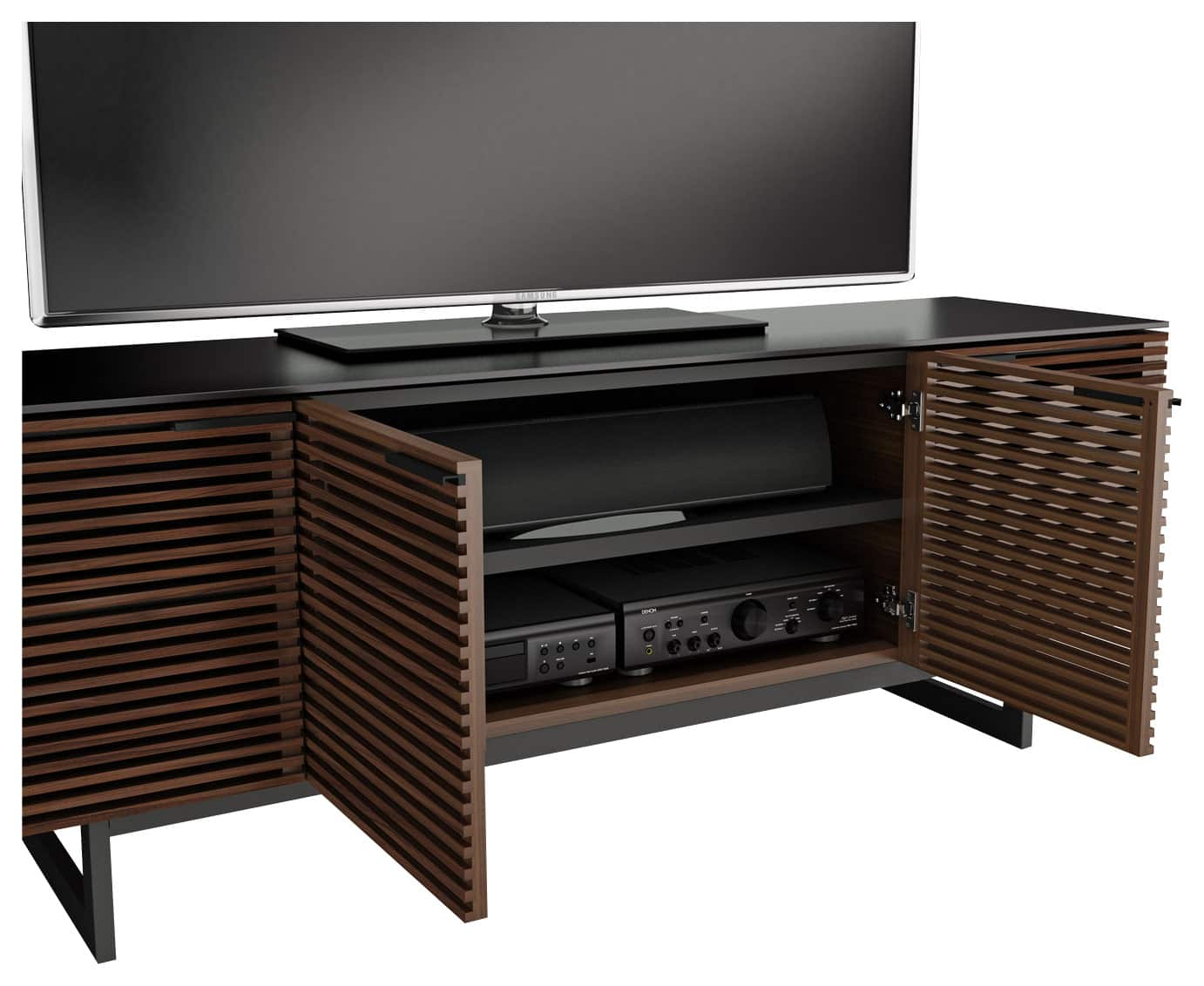 Bdi Corridor A V Cabinet For Most Flat Panel Tvs Up To 85 Walnut