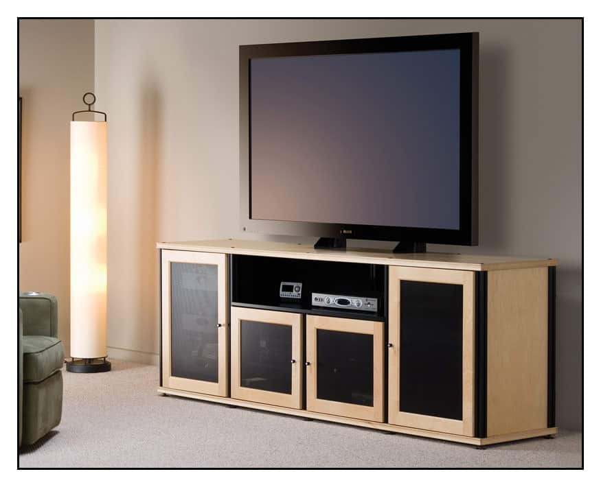 Alt View 11. Salamander Designs - Synergy 345 Cabinet for Most Flat-Panel TVs Up to 80" - Maple.