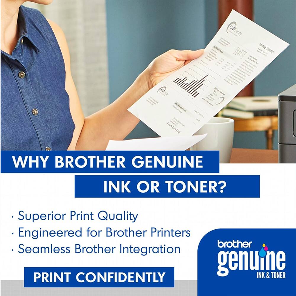 EFGEnergy Invoice Summary

WHY BROTHER GENUINE INK OR TONER?
- Superior Print Quality
- Engineered for Brother Printers
- Seamless Brother Integration

PRINT CONFIDENTLY

brother genuine
INK & TONER