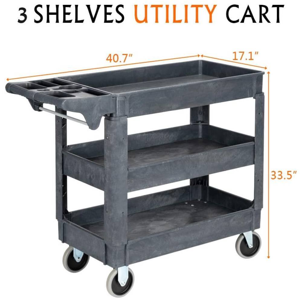 3 SHELVES UTILITY CART  
40.7" x 17.1" x 33.5"